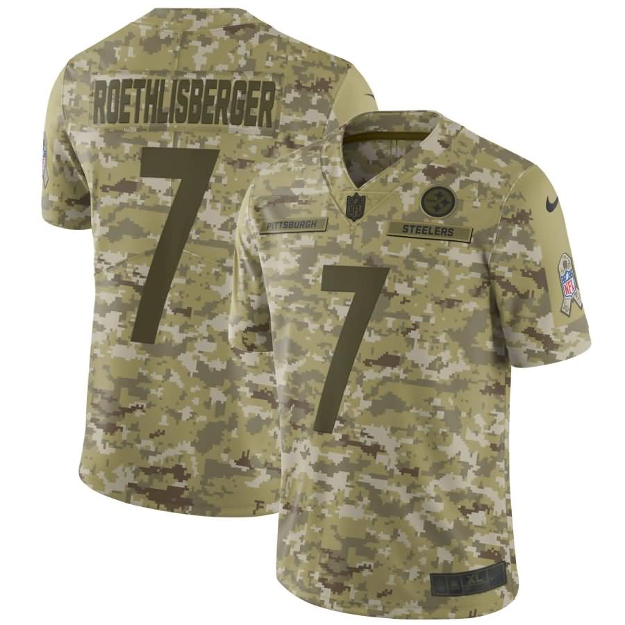 Ben Roethlisberger Pittsburgh Steelers Nike Salute to Service Limited Jersey - Camo