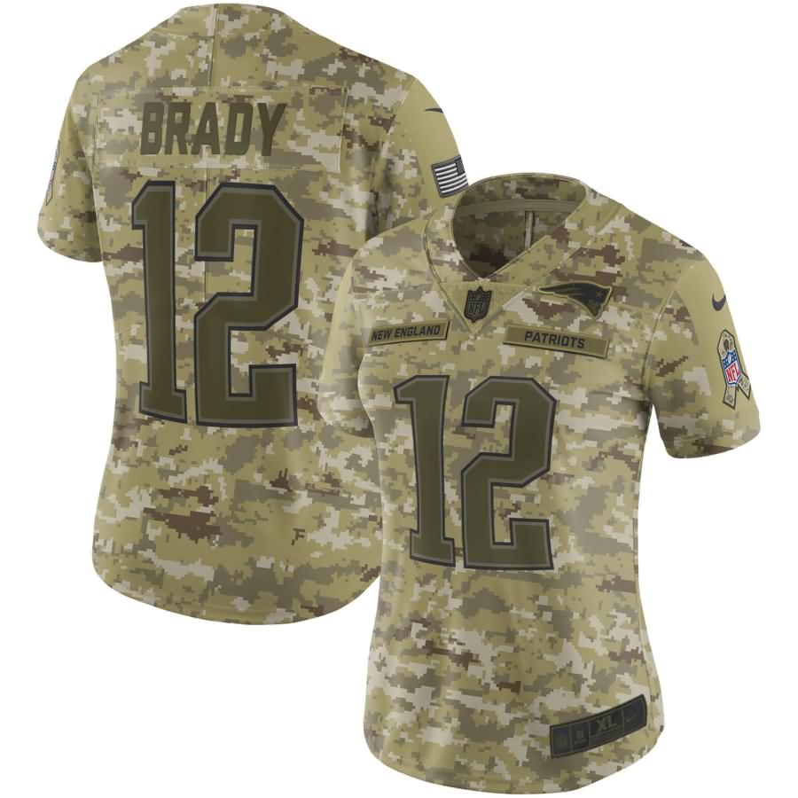 Tom Brady New England Patriots Nike Women's Salute to Service Limited Jersey - Camo