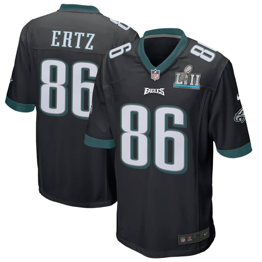 Zach Ertz Philadelphia Eagles Nike Super Bowl LII Game Jersey - Black
