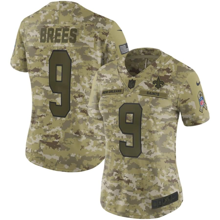 Drew Brees New Orleans Saints Nike Women's Salute to Service Limited Jersey - Camo