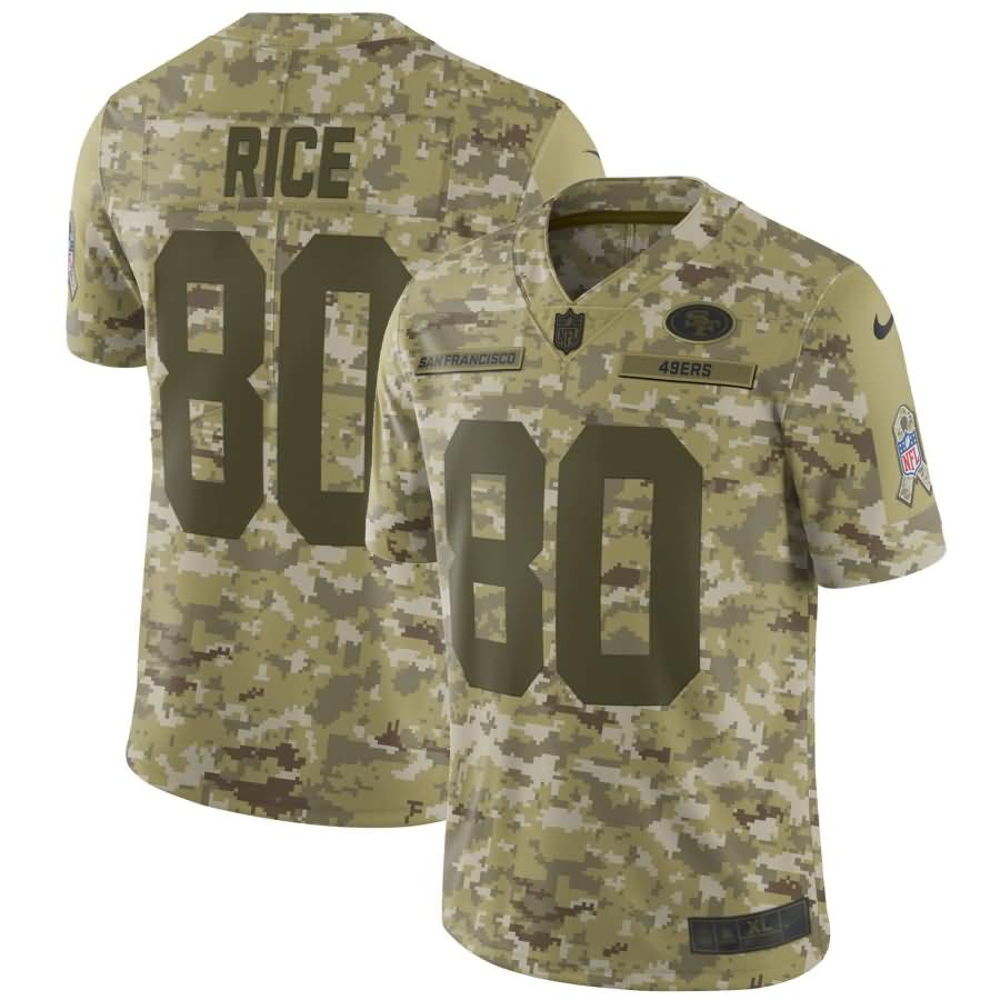 Jerry Rice San Francisco 49ers Nike Salute to Service Retired Player Limited Jersey - Camo
