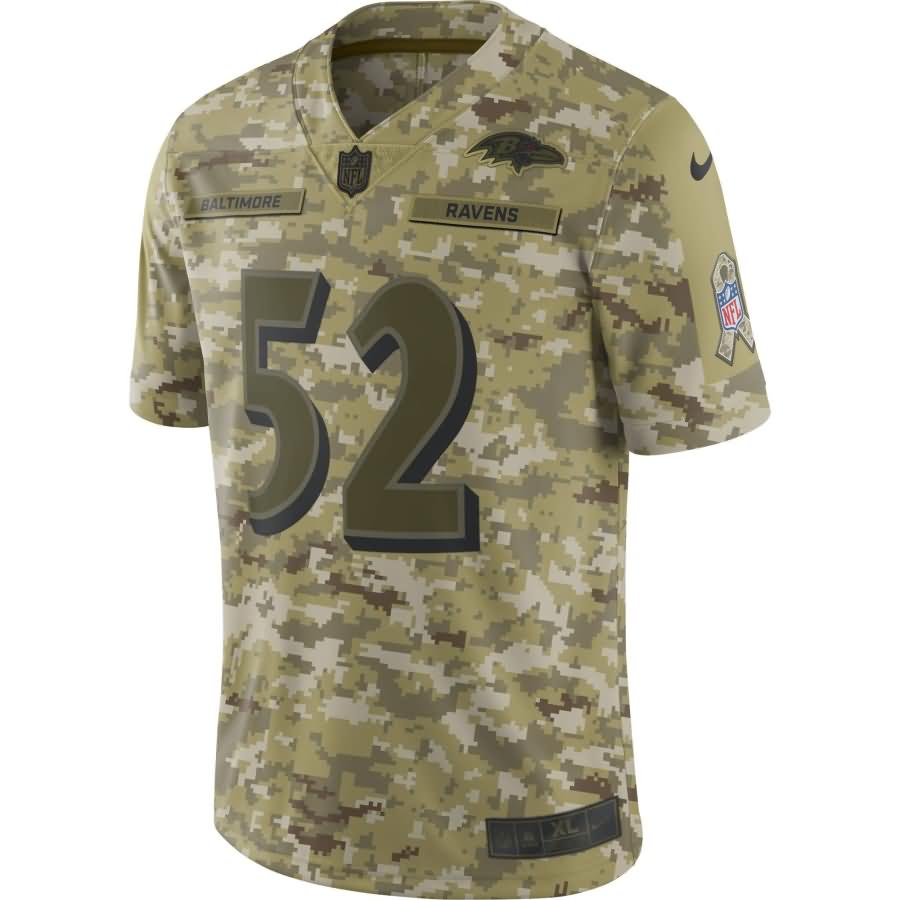 Ray Lewis Baltimore Ravens Nike Salute to Service Retired Player Limited Jersey - Camo
