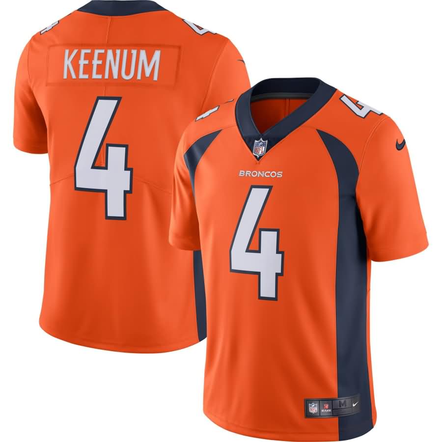 Case Keenum Denver Broncos Nike Limited Jersey - Orange