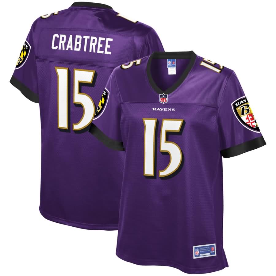Michael Crabtree Baltimore Ravens NFL Pro Line Women's Player Jersey - Purple
