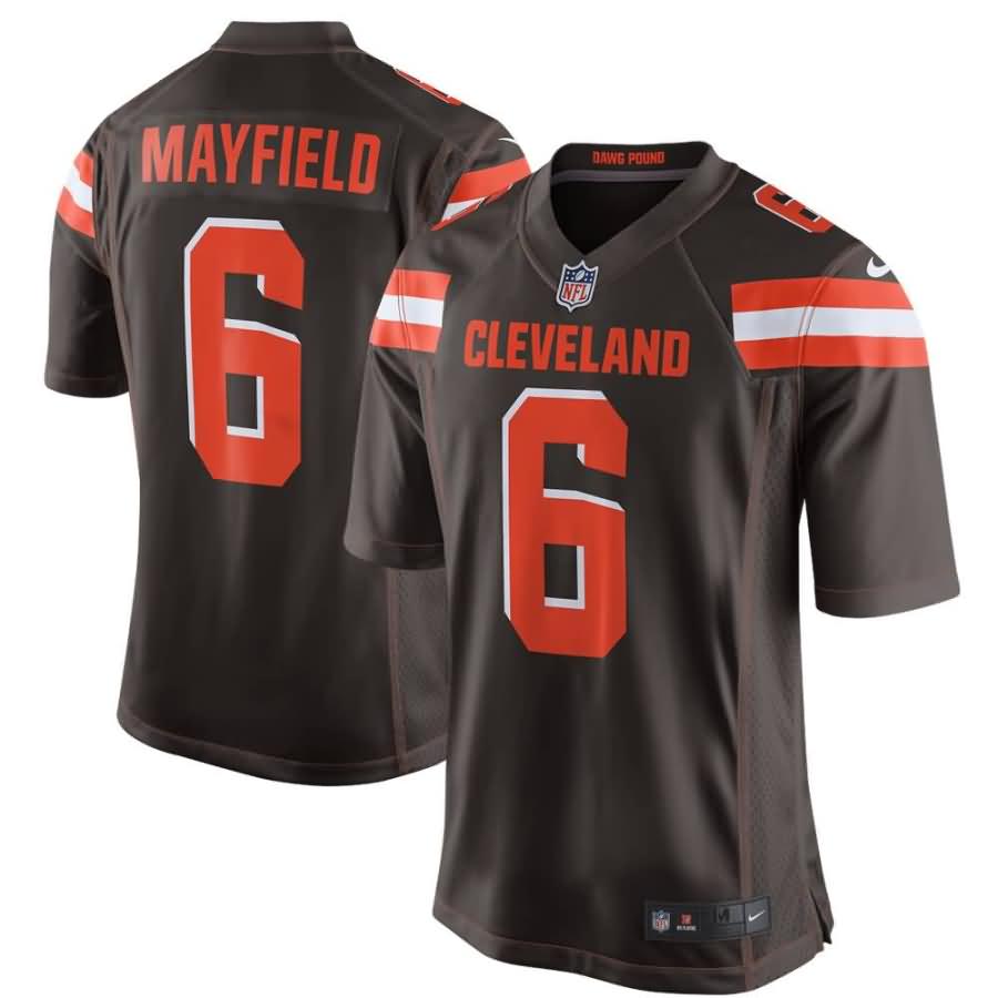 Baker Mayfield Cleveland Browns Nike 2018 NFL Draft First Round Pick Game Jersey - Brown