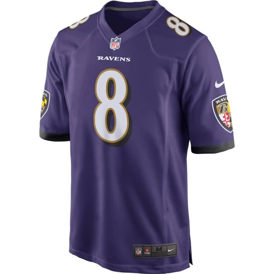 Lamar Jackson Baltimore Ravens Nike 2018 NFL Draft First Round Pick #2 Game Jersey - Purple