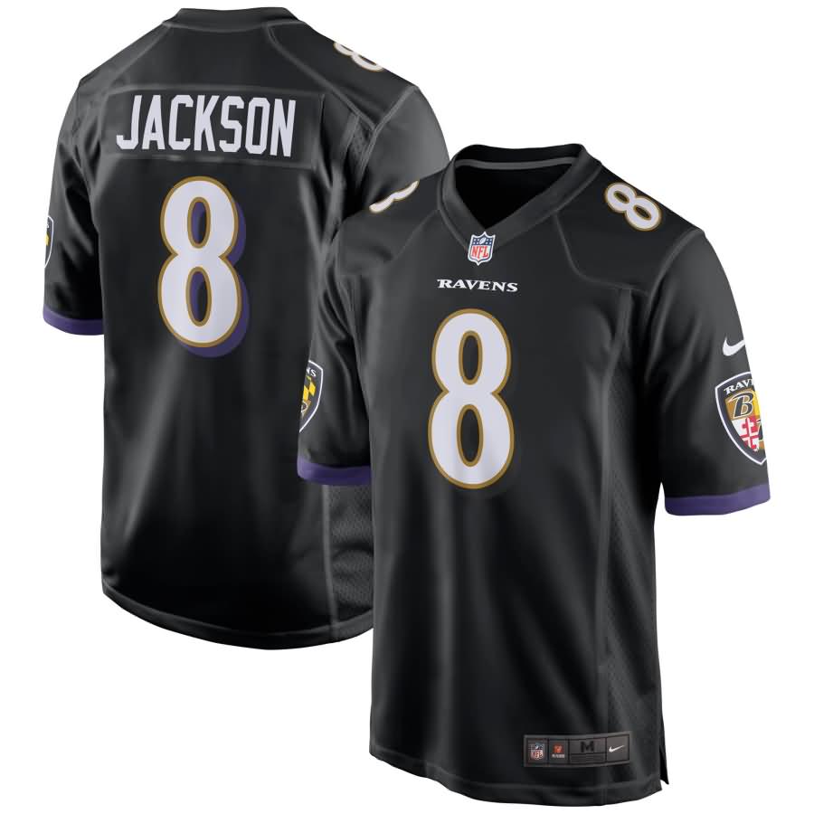 Lamar Jackson Baltimore Ravens Nike 2018 NFL Draft Pick Game Jersey - Black
