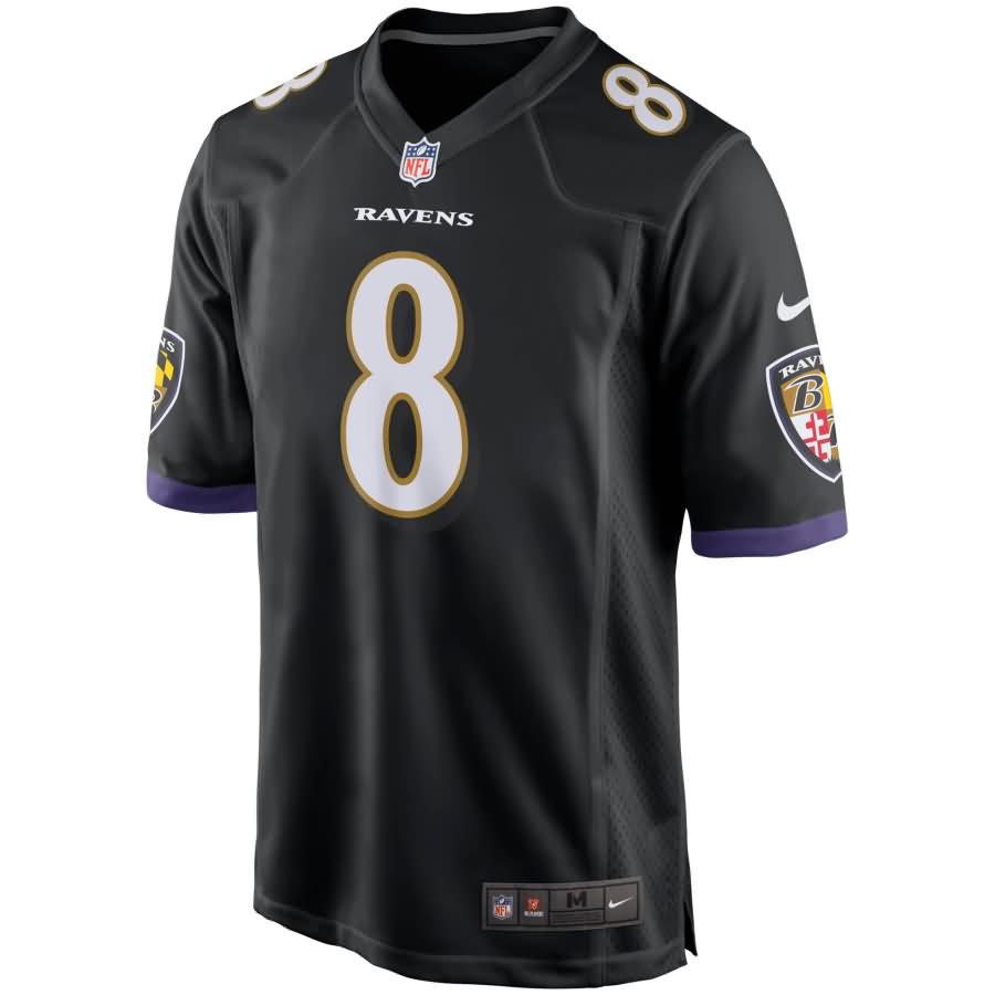 Lamar Jackson Baltimore Ravens Nike 2018 NFL Draft Pick Game Jersey - Black