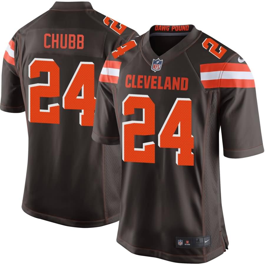 Nick Chubb Cleveland Browns Nike 2018 NFL Draft Pick Game Jersey - Brown