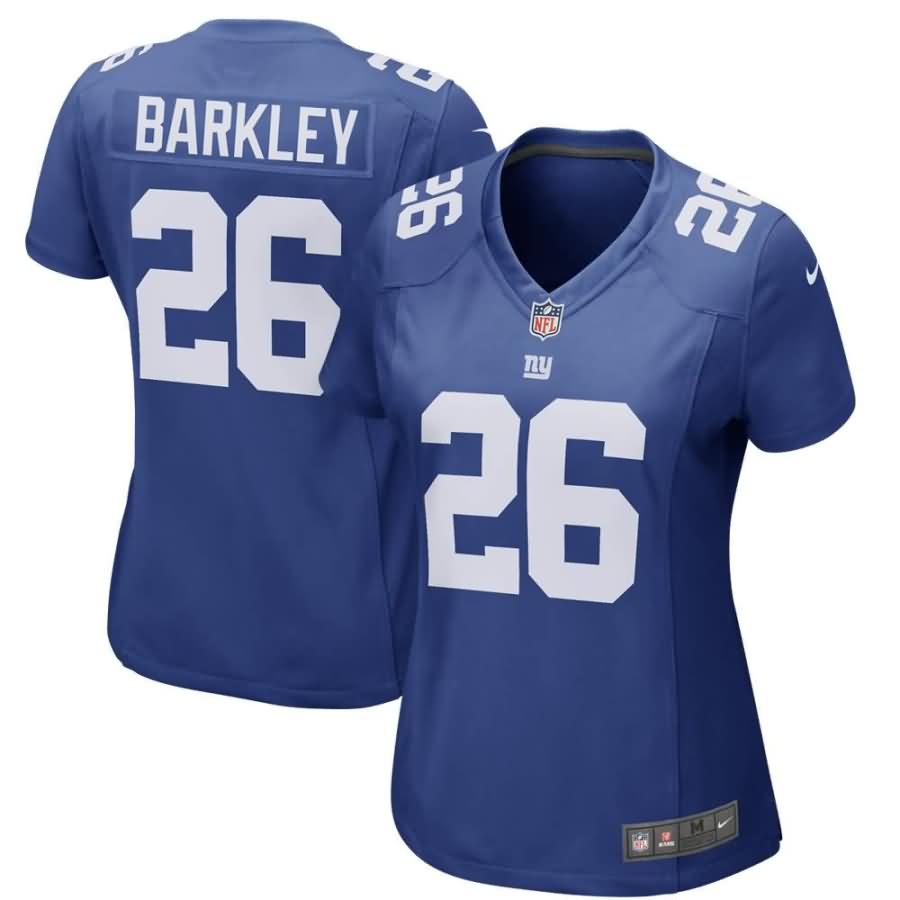 Saquon Barkley New York Giants Nike Women's 2018 NFL Draft Pick Game Jersey - Royal