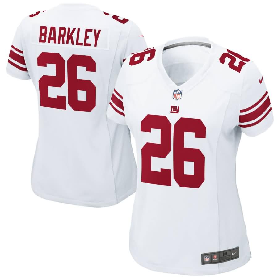 Saquon Barkley New York Giants Nike Women's 2018 NFL Draft Pick Game Jersey - White