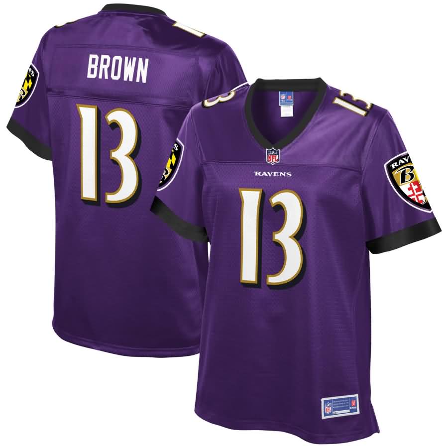 John Brown Baltimore Ravens NFL Pro Line Women's Player Jersey - Purple