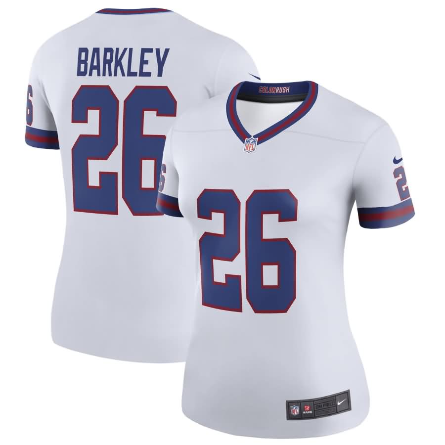 Saquon Barkley Nike New York Giants Women's Color Rush Legend Jersey - White