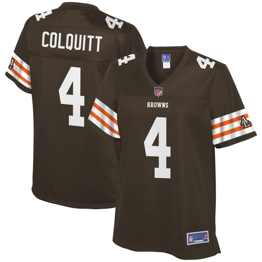 Britton Colquitt Cleveland Browns NFL Pro Line Women's Historic Logo Player Jersey - Brown