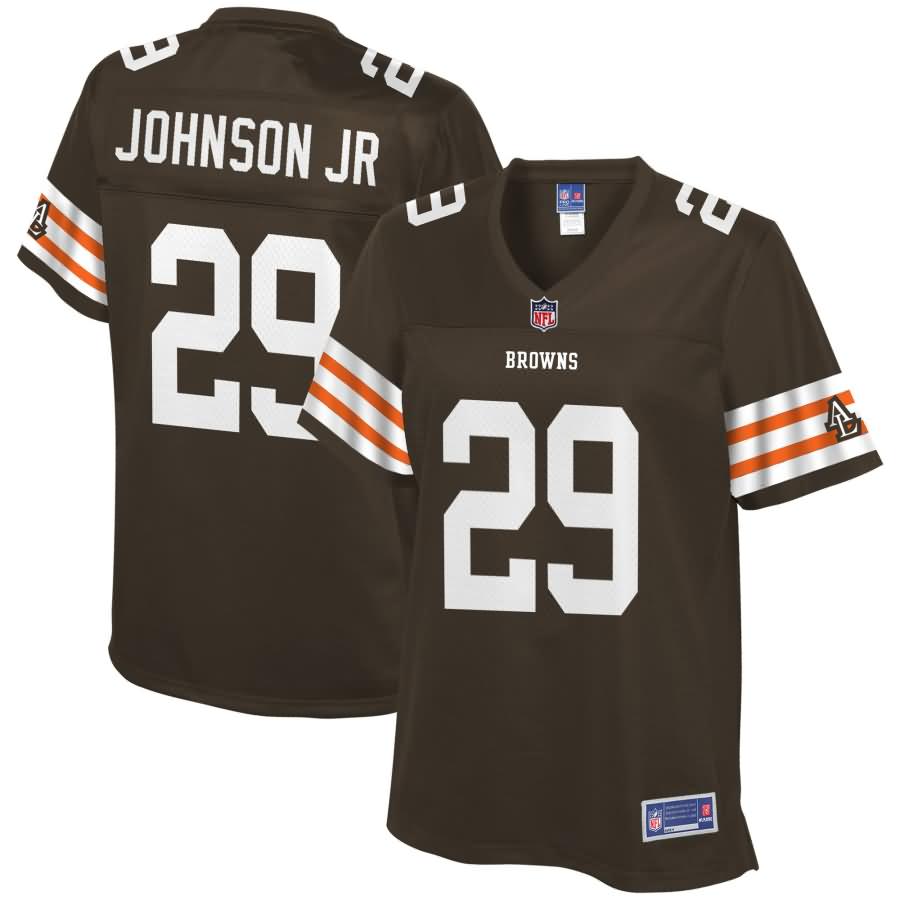 Duke Johnson Cleveland Browns NFL Pro Line Women's Historic Logo Player Jersey - Brown