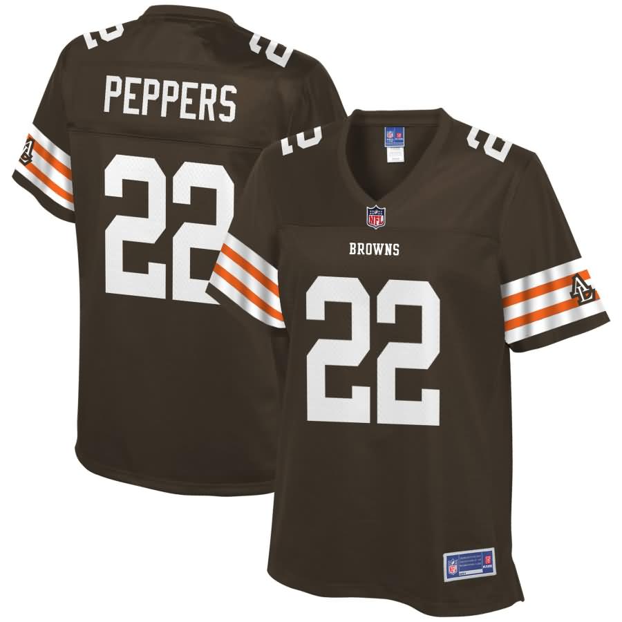 Jabrill Peppers Cleveland Browns NFL Pro Line Women's Historic Logo Player Jersey - Brown
