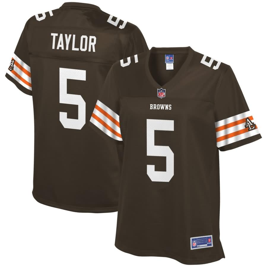 Tyrod Taylor Cleveland Browns NFL Pro Line Women's Historic Logo Player Jersey - Brown