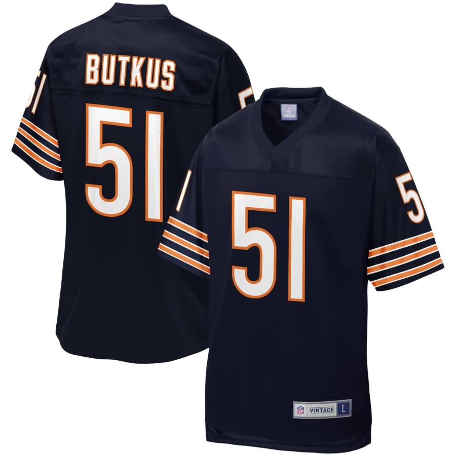 Dick Butkus Chicago Bears NFL Pro Line Retired Team Player Jersey - Navy