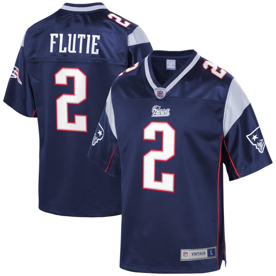 Doug Flutie New England Patriots NFL Pro Line Retired Team Player Jersey - Navy