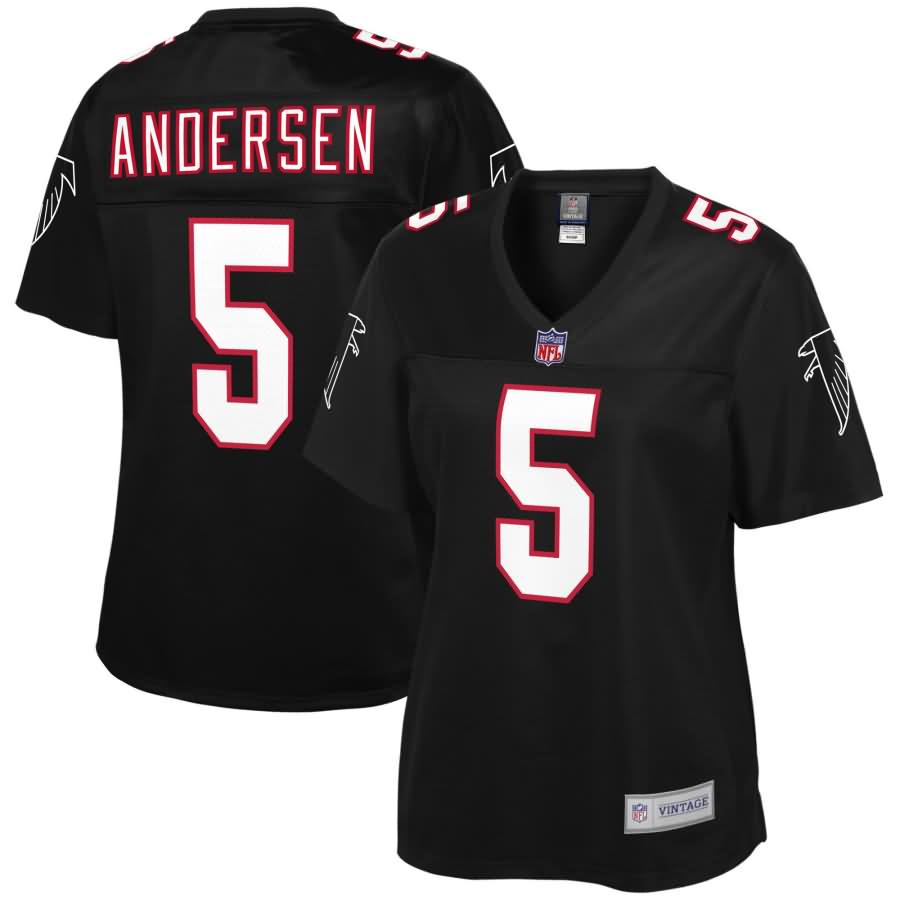 Morten Andersen Atlanta Falcons NFL Pro Line Women's Retired Player Jersey - Black