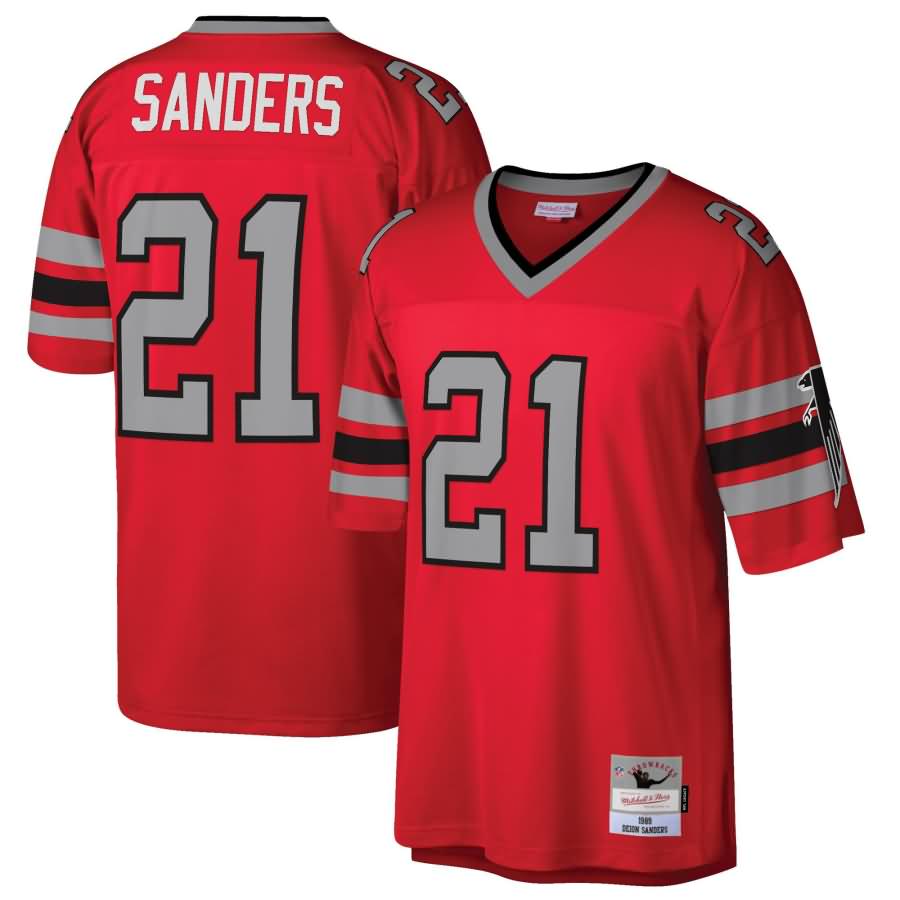 Deion Sanders Atlanta Falcons Mitchell & Ness Retired Player Replica Jersey - Red