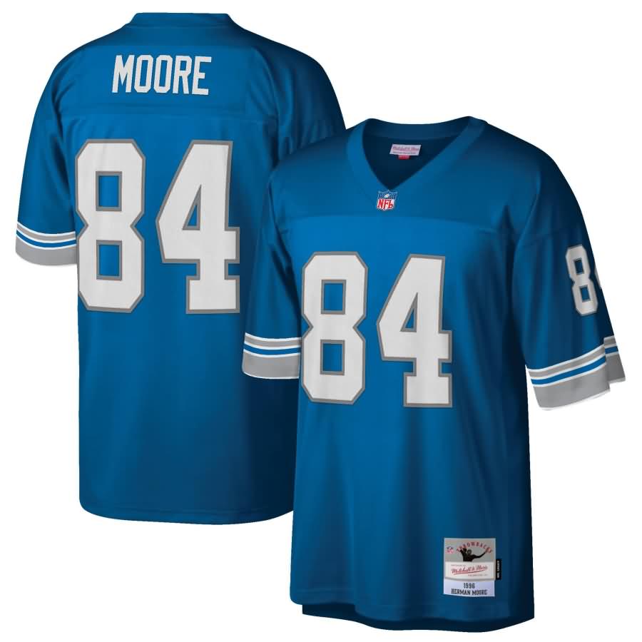 Herman Moore Detroit Lions Mitchell & Ness 1996 Retired Player Replica Jersey - Blue