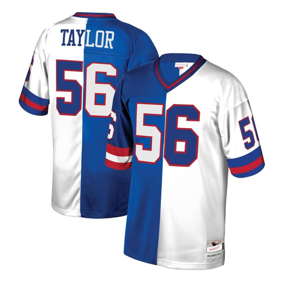Lawrence Taylor New York Giants Mitchell & Ness Retired Player Split Replica Jersey - Royal/White