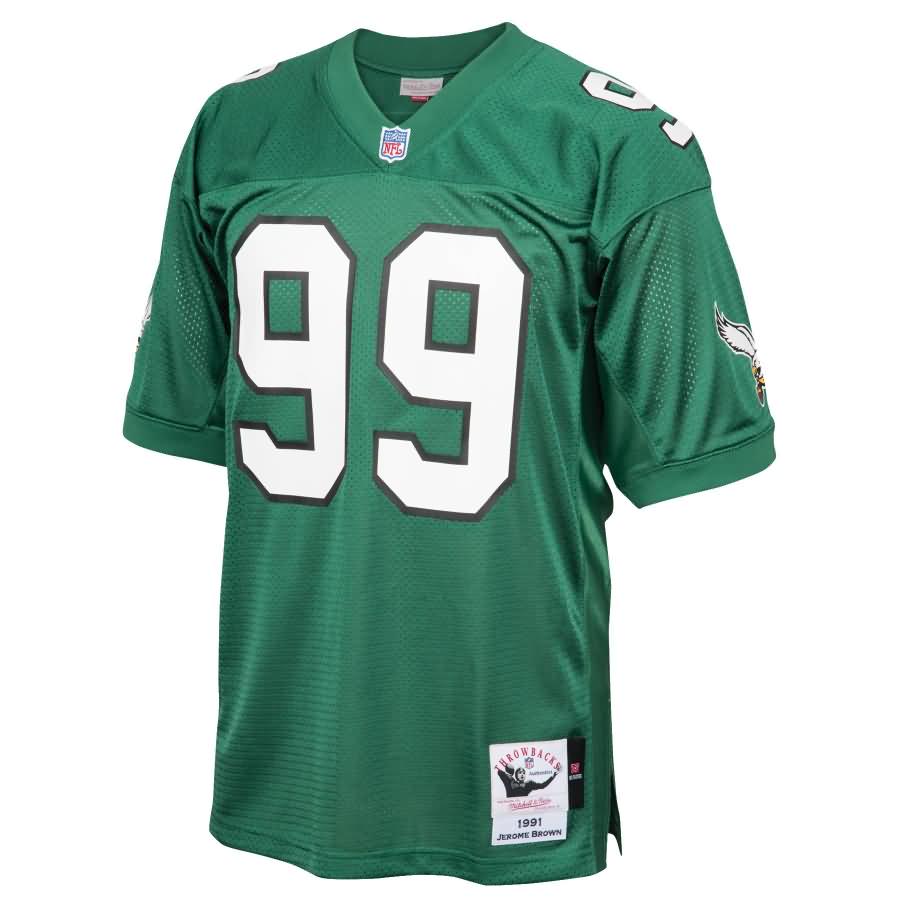 Jerome Brown Philadelphia Eagles Mitchell & Ness 1991 Authentic Retired Player Jersey - Kelly Green