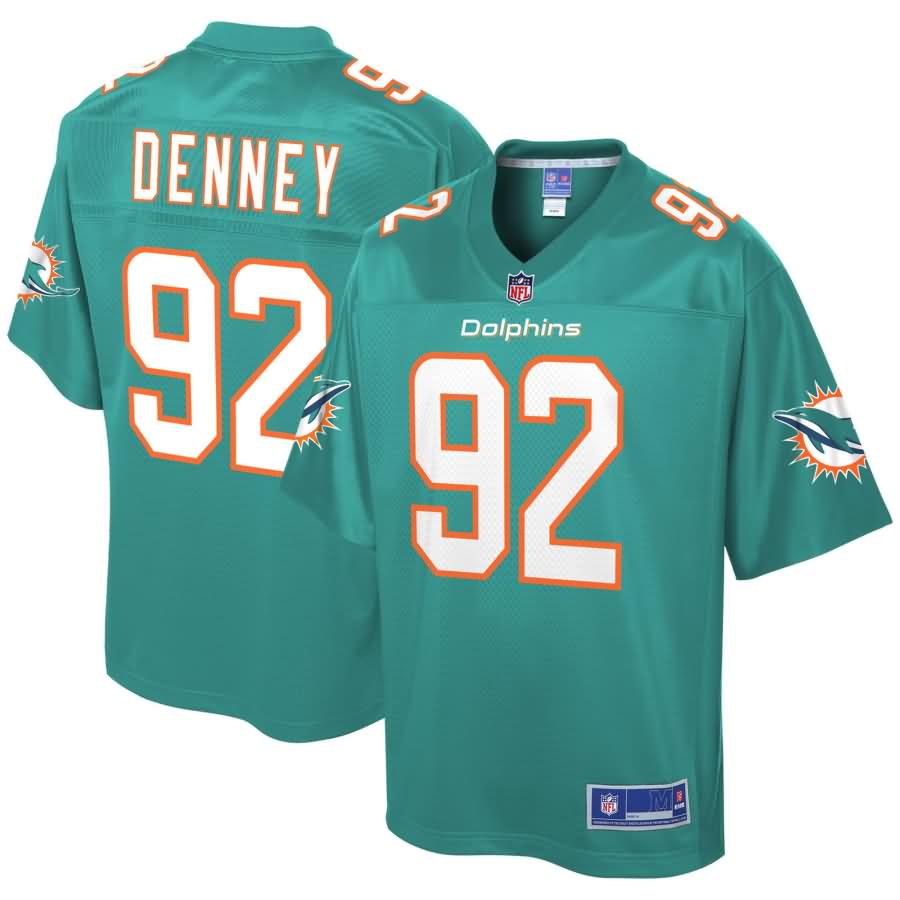 John Denney Miami Dolphins NFL Pro Line Team Player Jersey - Aqua