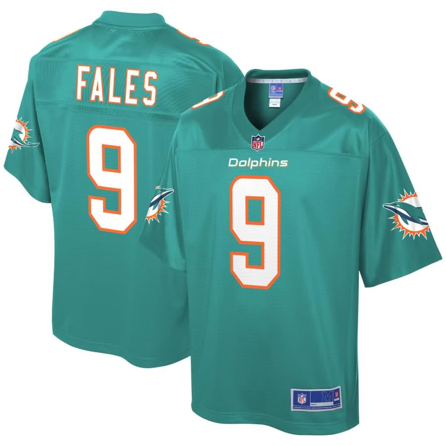 David Fales Miami Dolphins NFL Pro Line Team Player Jersey - Aqua