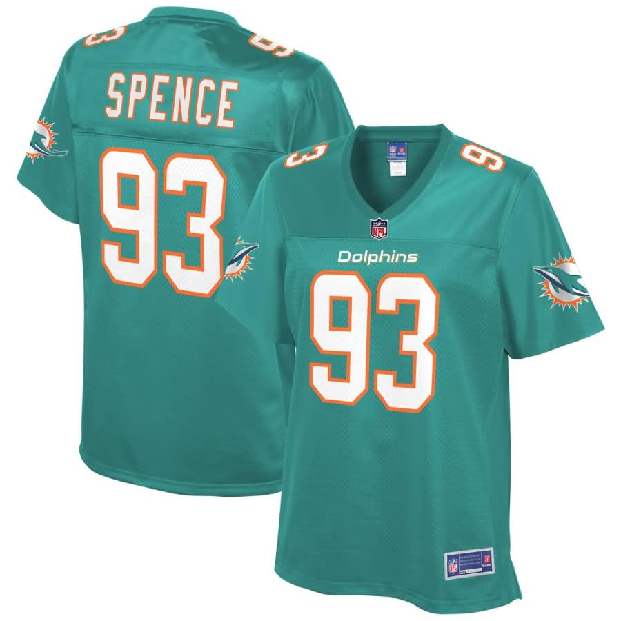 Akeem Spence Miami Dolphins NFL Pro Line Women's Team Player Jersey - Aqua