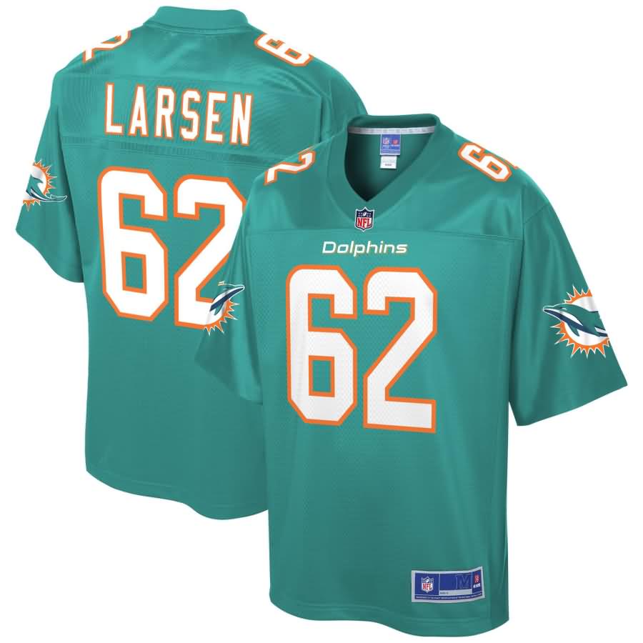 Ted Larsen Miami Dolphins NFL Pro Line Youth Team Player Jersey - Aqua
