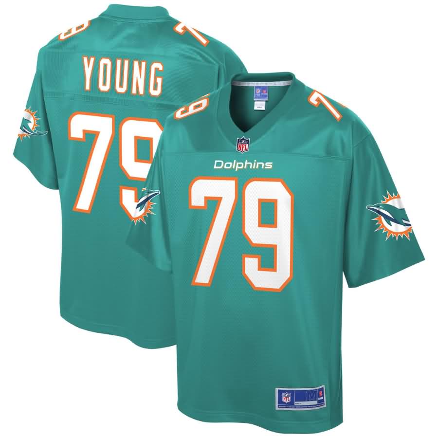 Sam Young Miami Dolphins NFL Pro Line Youth Team Player Jersey - Aqua