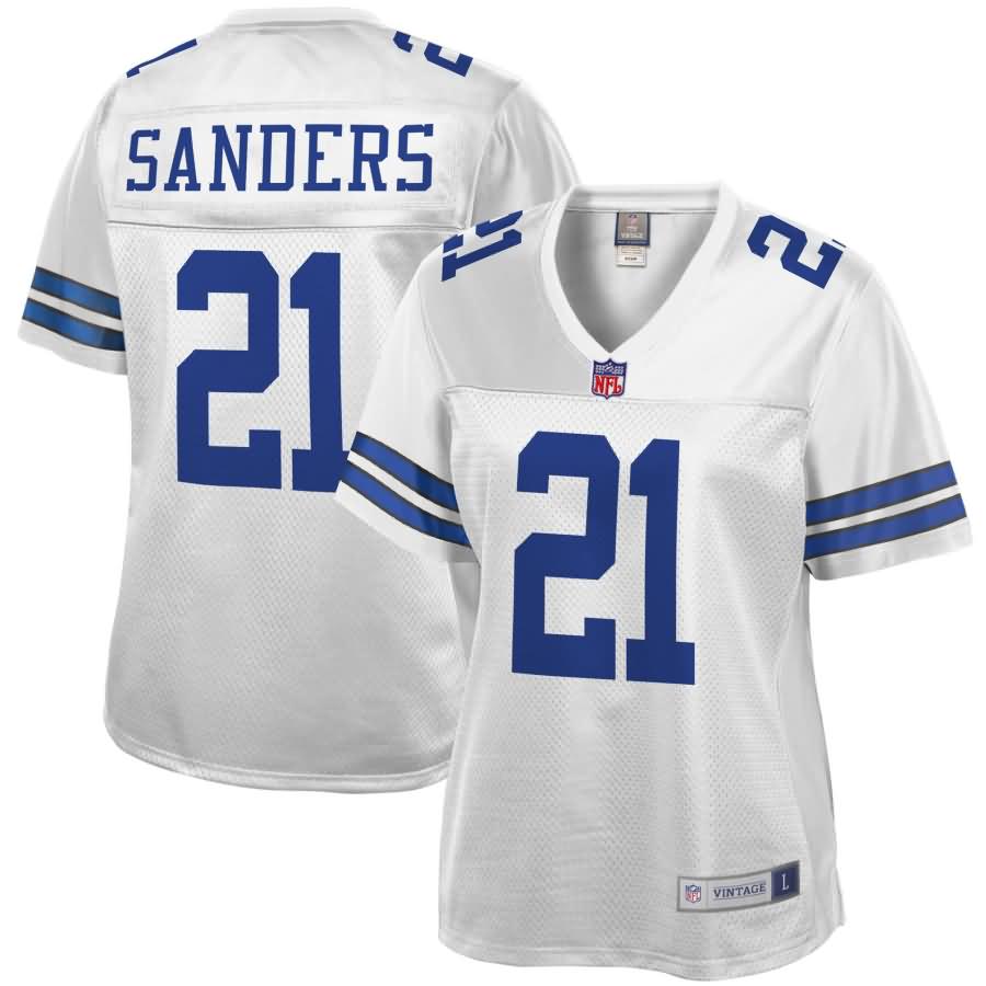 Deion Sanders Dallas Cowboys NFL Pro Line Women's Retired Player Jersey - White