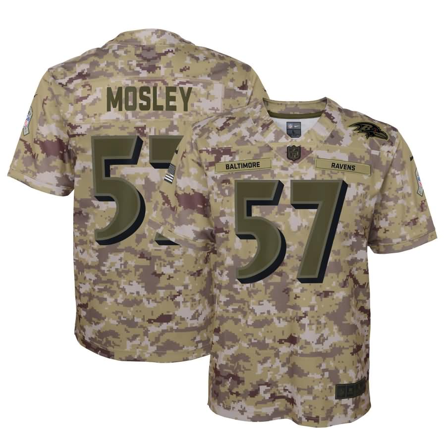 C.J. Mosley Baltimore Ravens Nike Youth Salute to Service Game Jersey - Camo