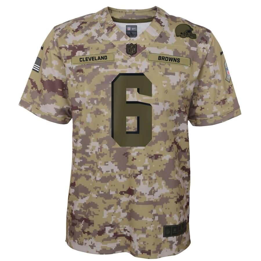 Baker Mayfield Cleveland Browns Nike Youth Salute to Service Game Jersey - Camo