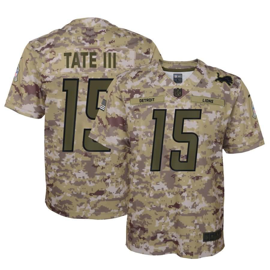 Golden Tate Detroit Lions Nike Youth Salute to Service Game Jersey - Camo