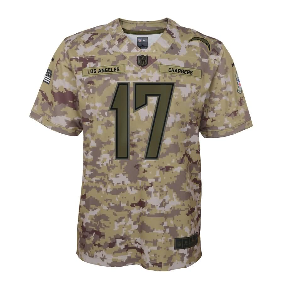 Philip Rivers Los Angeles Chargers Nike Youth Salute to Service Game Jersey - Camo