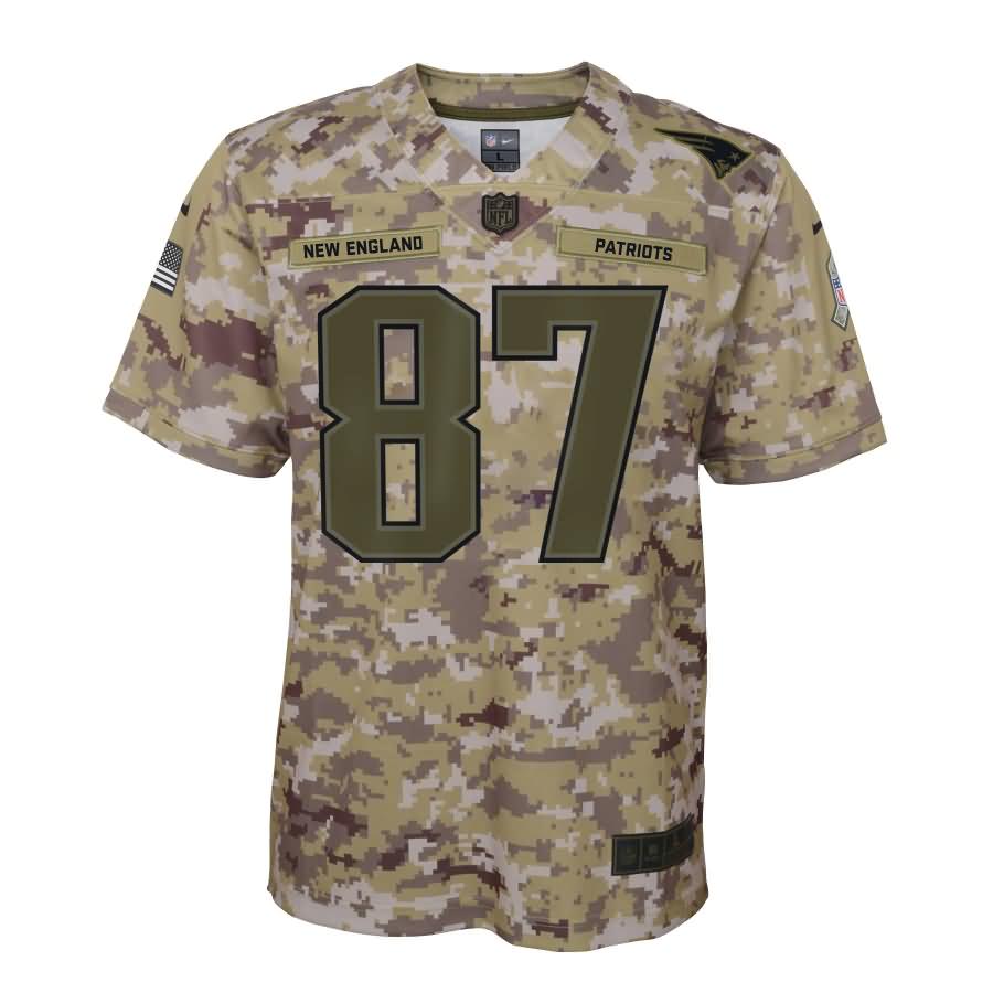Rob Gronkowski New England Patriots Nike Youth Salute to Service Game Jersey - Camo