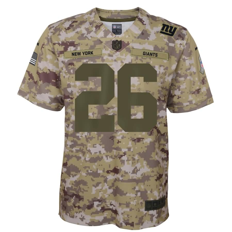 Saquon Barkley New York Giants Nike Youth Salute to Service Game Jersey - Camo