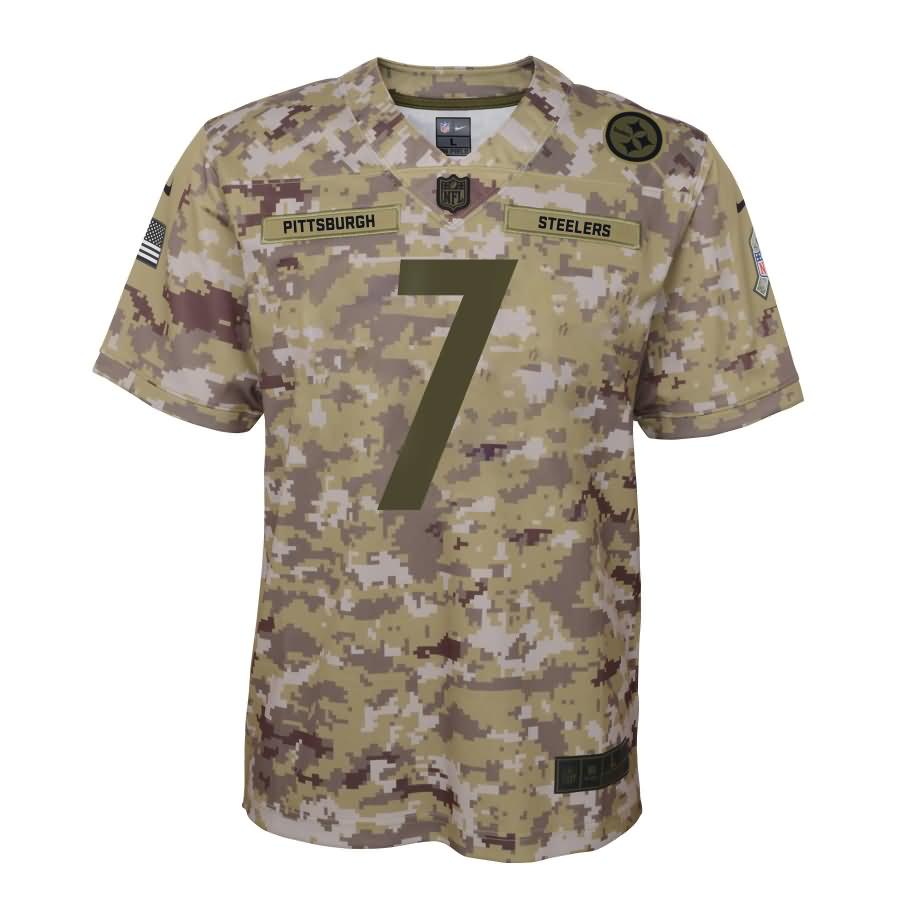Ben Roethlisberger Pittsburgh Steelers Nike Youth Salute to Service Game Jersey - Camo