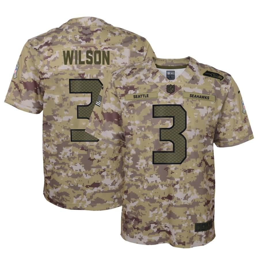 Russell Wilson Seattle Seahawks Nike Youth Salute to Service Game Jersey - Camo