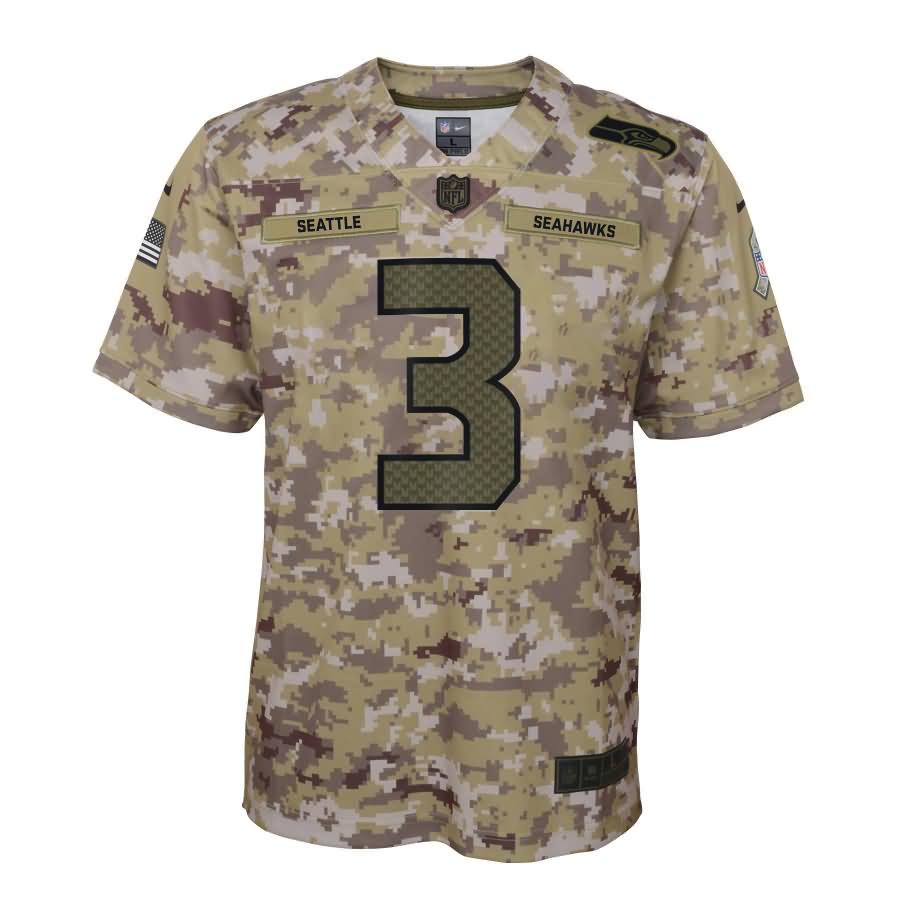 Russell Wilson Seattle Seahawks Nike Youth Salute to Service Game Jersey - Camo
