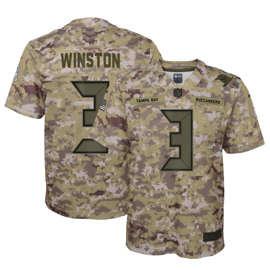 Jameis Winston Tampa Bay Buccaneers Nike Youth Salute to Service Game Jersey - Camo
