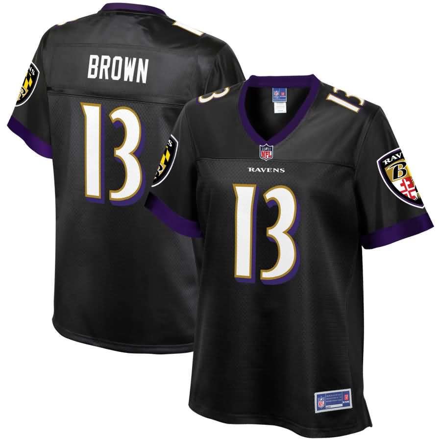 John Brown Baltimore Ravens NFL Pro Line Women's Alternate Player Jersey - Black