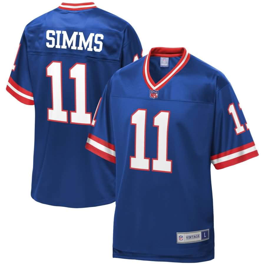 Phil Simms New York Giants NFL Pro Line Retired Player Jersey - Royal