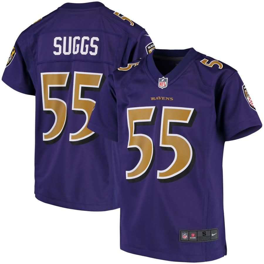 Terrell Suggs Baltimore Ravens Nike Youth Color Rush Player Game Jersey - Purple