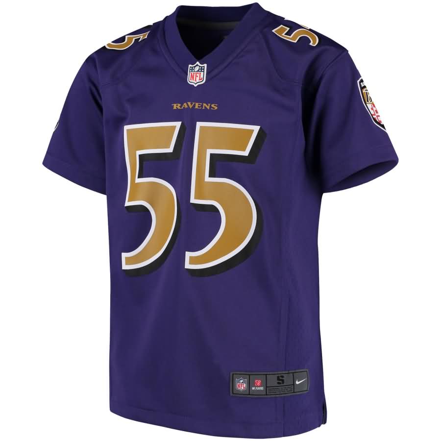 Terrell Suggs Baltimore Ravens Nike Youth Color Rush Player Game Jersey - Purple