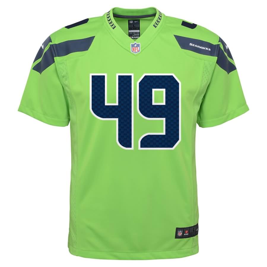 Shaquem Griffin Seattle Seahawks Nike Youth Color Rush Player Game Jersey - Neon Green