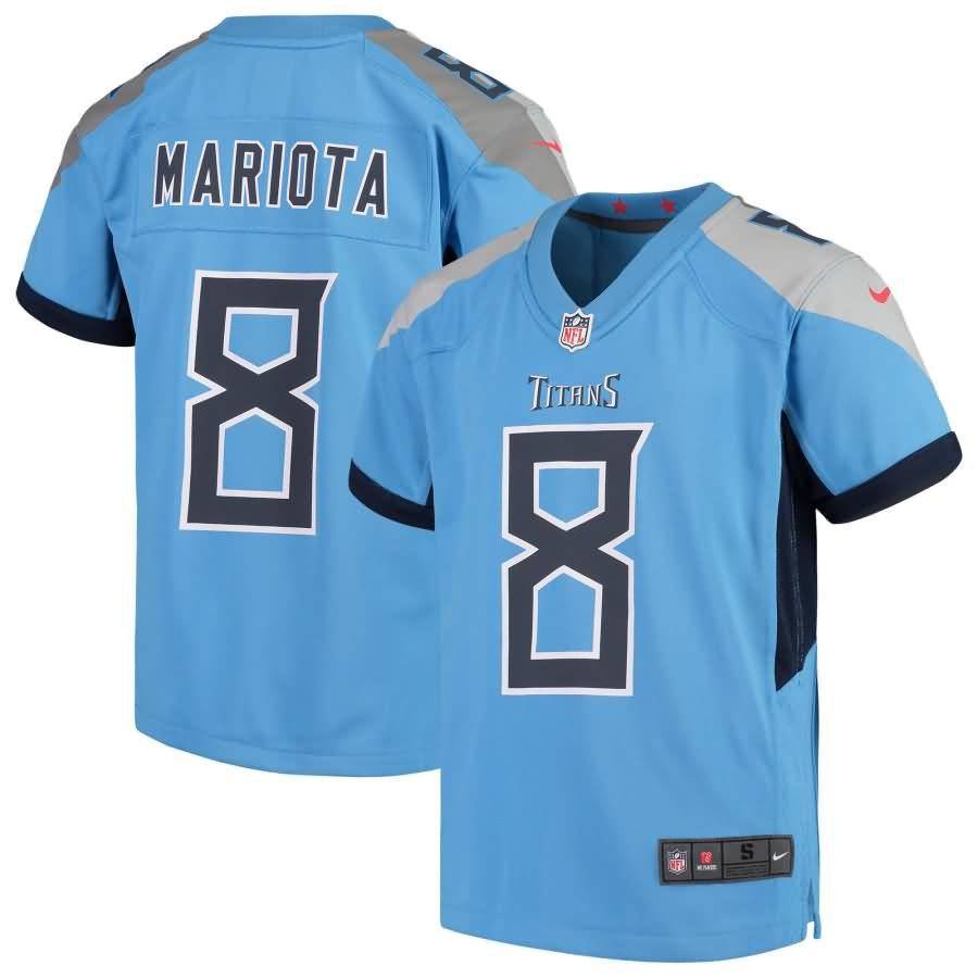 Marcus Mariota Tennessee Titans Nike Youth 2018 Game Jersey - Light Blue